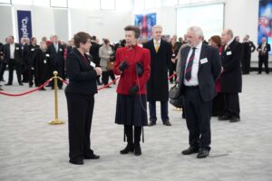 Princess Anne visiting an AI-powered technology training facility