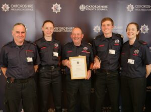 IMAGE lr - Deddington fire and rescue crew - recipients of On-call Fire Station of the Year award