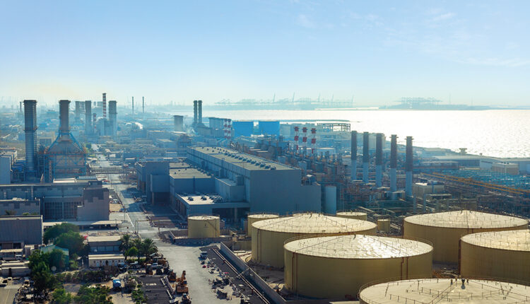 Modern power station in the Dubai, United Arab Emirates.